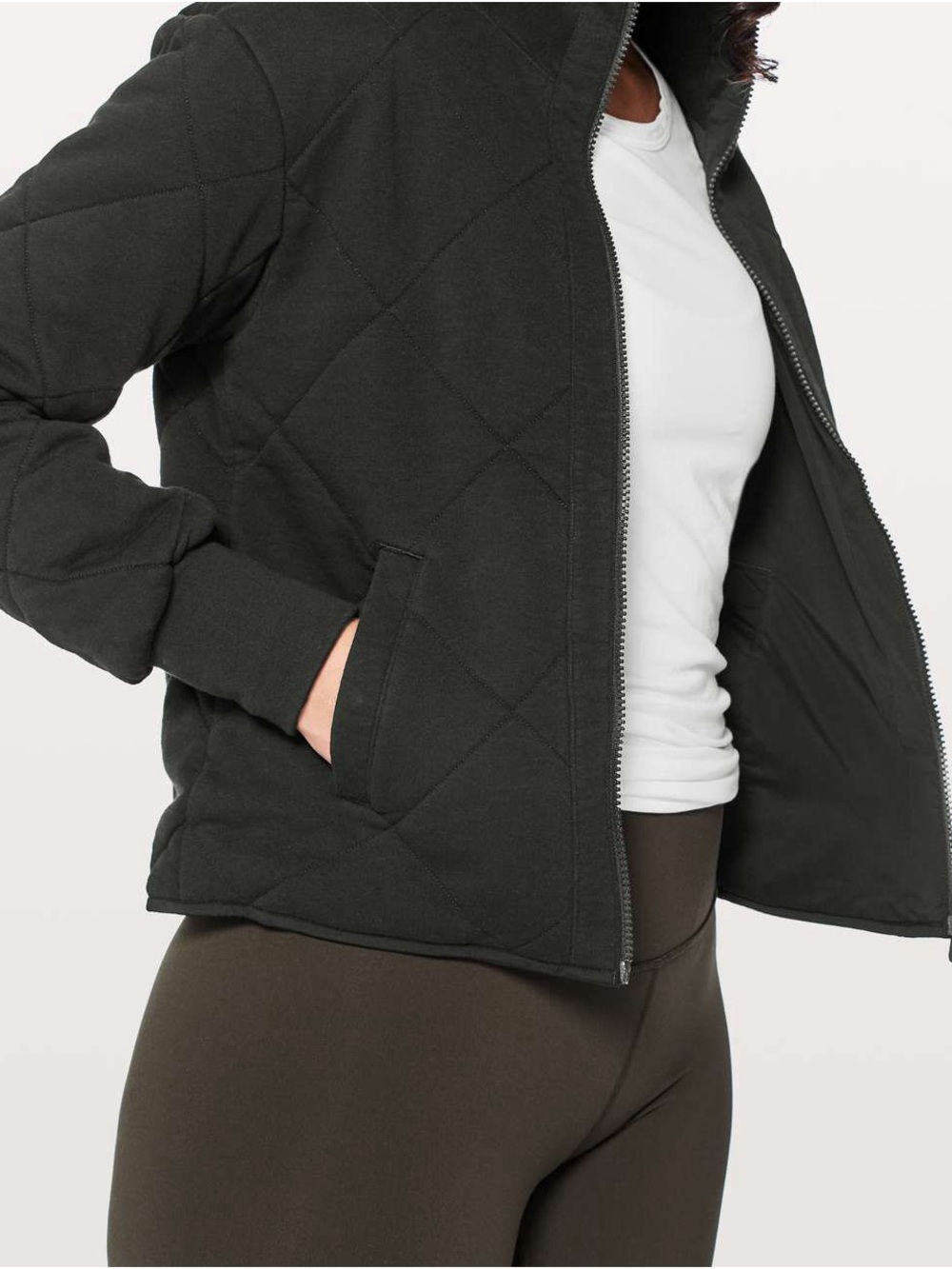 Lululemon Forever Warm Quilted Pocketed Reversible Black Jacket 2